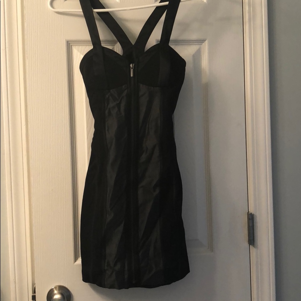 Black Bebe Size 2 mini dress open back